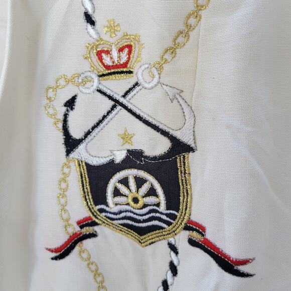 Donna Vinci Women’s Blazer Size 20 White Nautical Embroidered Linen Blend... - Picture 11 of 14